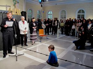 <i>100 Years of the Slovenian Puppetry Art</i> exhibition at the entrance hall of the <!--LINK'" 0:223-->, organised by the <!--LINK'" 0:224-->, 2014