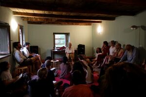 Summer school of the <!--LINK'" 0:577-->, a collective learning experience in the village of Topolò (summer 2022). Lecture of the artist <!--LINK'" 0:578--> about nature’s rights.