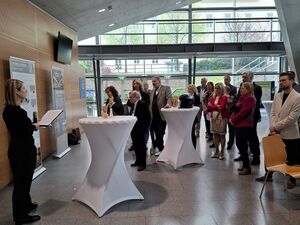 The opening of the exhibition "Memory of Slovenia - UNESCO Memory of the World" at the campus of University of Vienna.