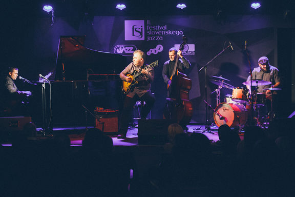 Primož Grašič & [Uroš Perič] Quartet performing at Festival of Slovenian Jazz, 2015