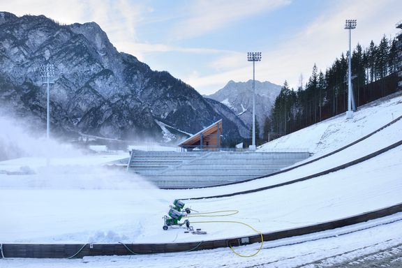 The Nordic Centre Planica with the Čaplja service building designed by the STVAR architects, 2016