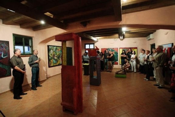 The festival has poetry as its basis and features multilingual readings accompanied by concerts, films, performances, exhibitions and art installations. Exhibition opening, Days of Poetry and Wine Festival 2008